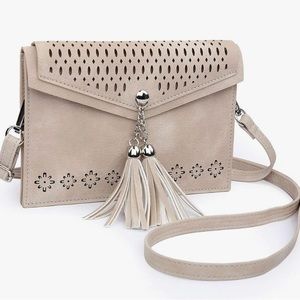 Seosto Crossbody Bag with Beige Tassel